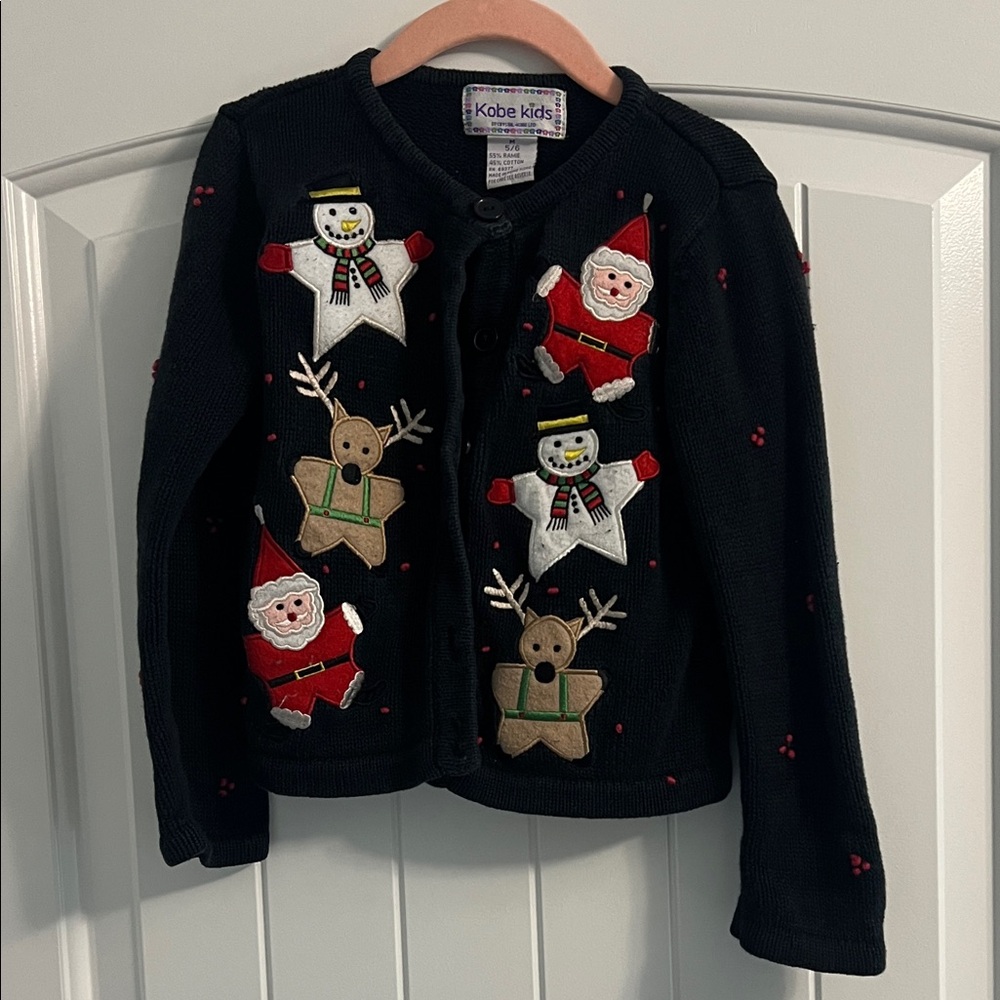 Kobe kids vintage Christmas cardigan